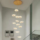 GobekUsa Lotus Leaf Chandelier: Modern Nordic Design for Living Room, Bedroom, Attic.