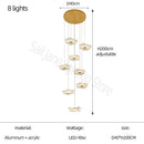 GobekUsa Lotus Leaf Chandelier: Modern Nordic Design for Living Room, Bedroom, Attic.