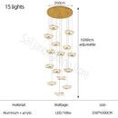 GobekUsa Lotus Leaf Chandelier: Modern Nordic Design for Living Room, Bedroom, Attic.