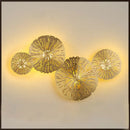 GobekUsa Lotus Leaf Copper Wall Lamp LED Light for Home Decor