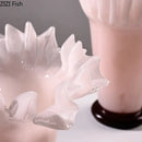 GobekUsa Lotus Leaf Edge Glass Vase: Table Flower Arrangement Room Decor Aesthetic