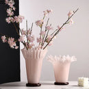 GobekUsa Lotus Leaf Edge Glass Vase: Table Flower Arrangement Room Decor Aesthetic