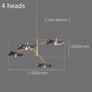 GobekUsa Lotus Leaf Glass Ceiling Chandelier for Bedroom Living Room Hall Lighting
