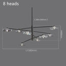 GobekUsa Lotus Leaf Glass Ceiling Chandelier for Bedroom Living Room Hall Lighting