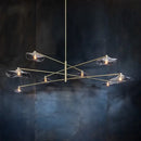 GobekUsa Lotus Leaf Glass Ceiling Chandelier for Bedroom Living Room Hall Lighting
