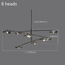 GobekUsa Lotus Leaf Glass Ceiling Chandelier for Bedroom Living Room Hall Lighting