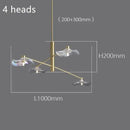 GobekUsa Lotus Leaf Glass Ceiling Chandelier for Bedroom Living Room Hall Lighting