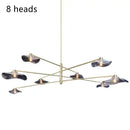 GobekUsa Lotus Leaf Glass Ceiling Chandelier for Bedroom Living Room Hall Lighting