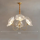 GobekUsa Lotus Leaf Glass Ceiling Chandelier with E14 Bulb
