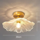 GobekUsa Lotus Leaf Glass Ceiling Chandelier with E14 Bulb