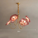 GobekUsa Lotus Leaf Glass Ceiling Chandelier with E14 Bulb