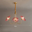 GobekUsa Lotus Leaf Glass Ceiling Chandelier with E14 Bulb