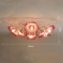 GobekUsa Lotus Leaf Glass Ceiling Chandelier with E14 Bulb