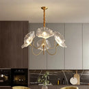 GobekUsa Lotus Leaf Glass Ceiling Chandelier with E14 Bulb