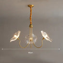 GobekUsa Lotus Leaf Glass Ceiling Chandelier with E14 Bulb