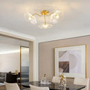 GobekUsa Lotus Leaf Glass Ceiling Chandelier with E14 Bulb