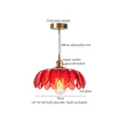 GobekUsa Lotus Leaf Glass LED Pendant Light - Japanese Style Loft Bar Living Dining Bedroom