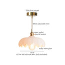 GobekUsa Lotus Leaf Glass LED Pendant Light - Japanese Style Loft Bar Living Dining Bedroom