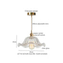 GobekUsa Lotus Leaf Glass LED Pendant Light - Japanese Style Loft Bar Living Dining Bedroom