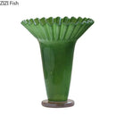 GobekUsa Lotus Leaf Glass Vase: Elegant Table Decor & Plant Pot for Room Aesthetic