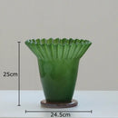 GobekUsa Lotus Leaf Glass Vase: Elegant Table Decor & Plant Pot for Room Aesthetic