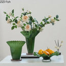 GobekUsa Lotus Leaf Glass Vase: Elegant Table Decor & Plant Pot for Room Aesthetic