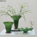 GobekUsa Lotus Leaf Glass Vase: Elegant Table Decor & Plant Pot for Room Aesthetic