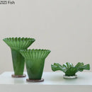 GobekUsa Lotus Leaf Glass Vase: Elegant Table Decor & Plant Pot for Room Aesthetic