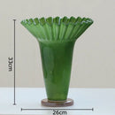 GobekUsa Lotus Leaf Glass Vase: Elegant Table Decor & Plant Pot for Room Aesthetic