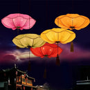 GobekUsa Lotus Leaf Lantern Pendant Light Handmade Fabric Hanging Lamp for Kitchen & Restaurant