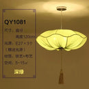 GobekUsa Lotus Leaf Lantern Pendant Light Handmade Fabric Hanging Lamp for Kitchen & Restaurant
