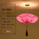 GobekUsa Lotus Leaf Lantern Pendant Light Handmade Fabric Hanging Lamp for Kitchen & Restaurant