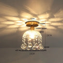GobekUsa Lotus Leaf LED Ceiling Lamp Purple Glass Nordic Copper Interior Lighting