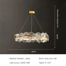 GobekUsa Lotus Leaf LED Chandeliers for Living Room Bedroom Dining Table Kitchen Lighting Fixtures