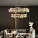 GobekUsa Lotus Leaf LED Chandeliers: Modern Lighting Fixtures for Living Room, Bedroom, Dining Table