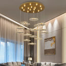 GobekUsa Lotus Leaf LED Pendant Chandelier for Staircase & Living Room Beauty
