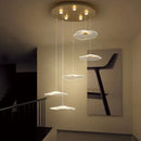 GobekUsa Lotus Leaf LED Pendant Chandelier for Staircase & Living Room Beauty