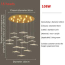 GobekUsa Lotus Leaf LED Pendant Chandelier for Staircase & Living Room Beauty