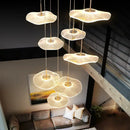 GobekUsa Lotus Leaf LED Pendant Chandelier for Staircase & Living Room Beauty
