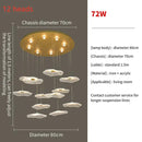 GobekUsa Lotus Leaf LED Pendant Chandelier for Staircase & Living Room Beauty