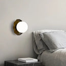 Minimalist gold & yellow lotus leaf led wall lamp living room by Decorbites