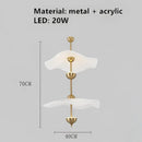 GobekUsa Lotus Leaf Pendant Lamp - Gold Metal Art Deco Lighting for Home, Restaurant, Shop