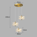 GobekUsa Lotus Leaf Pendant Light, LED Chandelier for Restaurant and Bedroom