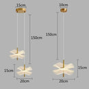 GobekUsa Lotus Leaf Pendant Lights: LED Art Chandelier for Restaurant and Bedroom