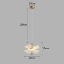 GobekUsa Lotus Leaf Pendant Lights: LED Art Chandelier for Restaurant and Bedroom