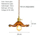 GobekUsa Lotus Leaf Pendant Lights: Modern Nordic Glass Pendant Lamp for Bedroom, Dining Room, Kitchen