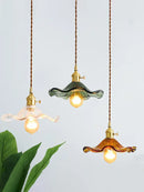 GobekUsa Lotus Leaf Pendant Lights: Modern Nordic Glass Pendant Lamp for Bedroom, Dining Room, Kitchen