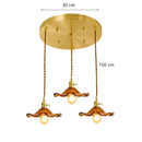 GobekUsa Lotus Leaf Pendant Lights: Modern Nordic Glass Pendant Lamp for Bedroom, Dining Room, Kitchen