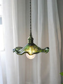 GobekUsa Lotus Leaf Pendant Lights: Modern Nordic Glass Pendant Lamp for Bedroom, Dining Room, Kitchen