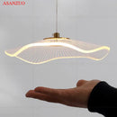 GobekUsa Lotus Leaf Single Pendant Lamp: Modern LED Nordic Art Decor for Various Rooms